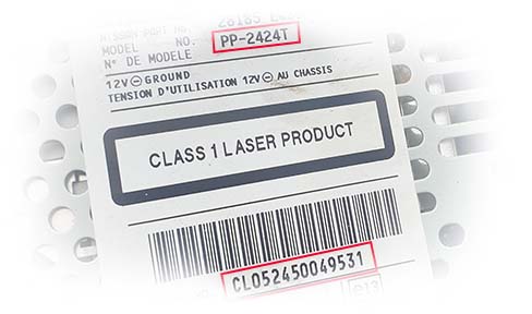 nissan clarion serial on label